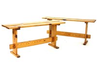 Lot 532 - A pair of pine benches