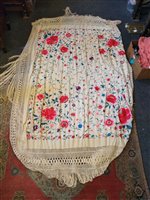 Lot 339 - Three Chinese piano shawls