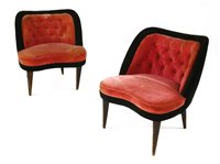Lot 277 - A pair of cocktail armchairs