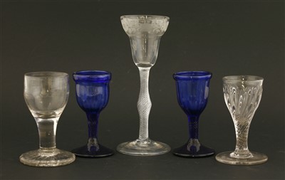Lot 214 - A group of 18th century glass stem ware