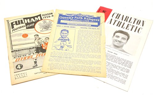 Lot 150 - A collection of various 1950's and 60's football programmes