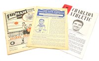 Lot 150 - A collection of various 1950's and 60's football programmes