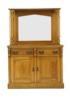 Lot 521 - An Arts and Crafts oak mirror back sideboard