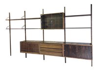 Lot 453 - A Danish rosewood Royal wall system