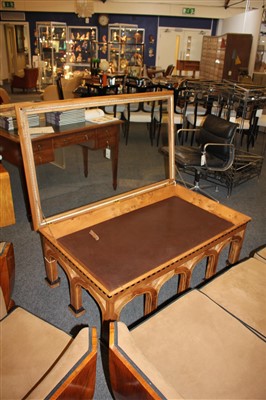 Lot 425 - A walnut and burr wood coffee table