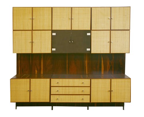 Lot 48 - A Pieff teak and rosewood wall system