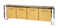 Lot 427 - A Pieff teak and chrome sideboard