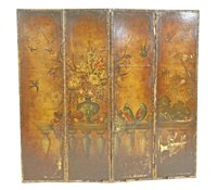 Lot 626 - A leather draught screen