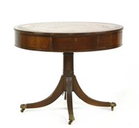 Lot 624 - A circular mahogany drum table