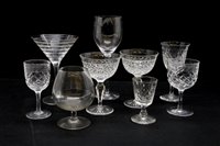 Lot 498 - A quantity of cut glass drinking glasses