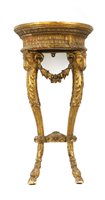 Lot 826 - A Louis XVI-style small gilt wood console table