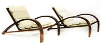 Lot 349 - A pair of Macassar lounge chairs