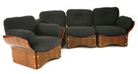 Lot 604 - A rosewood Pica range sofa and armchair