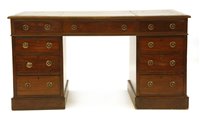 Lot 797 - A 19th century mahogany pedestal desk