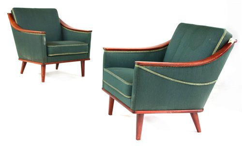 Lot 468 - A pair of Scandinavian lounge chairs