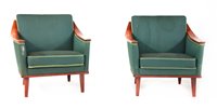 Lot 468 - A pair of Scandinavian lounge chairs