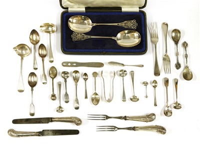 Lot 64 - A collection of silver flatware
