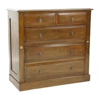 Lot 263 - A Victorian walnut chest of drawers