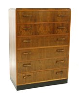 Lot 200 - An Art Deco walnut chest of drawers