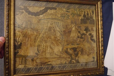 Lot 506 - A late 17th century stumpwork picture depicting the Coronation of King Charles II