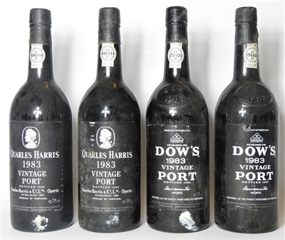 Lot 114 - Quarles Harris, 1983, two bottles and Dow's, 1983, two bottles, four bottles in total