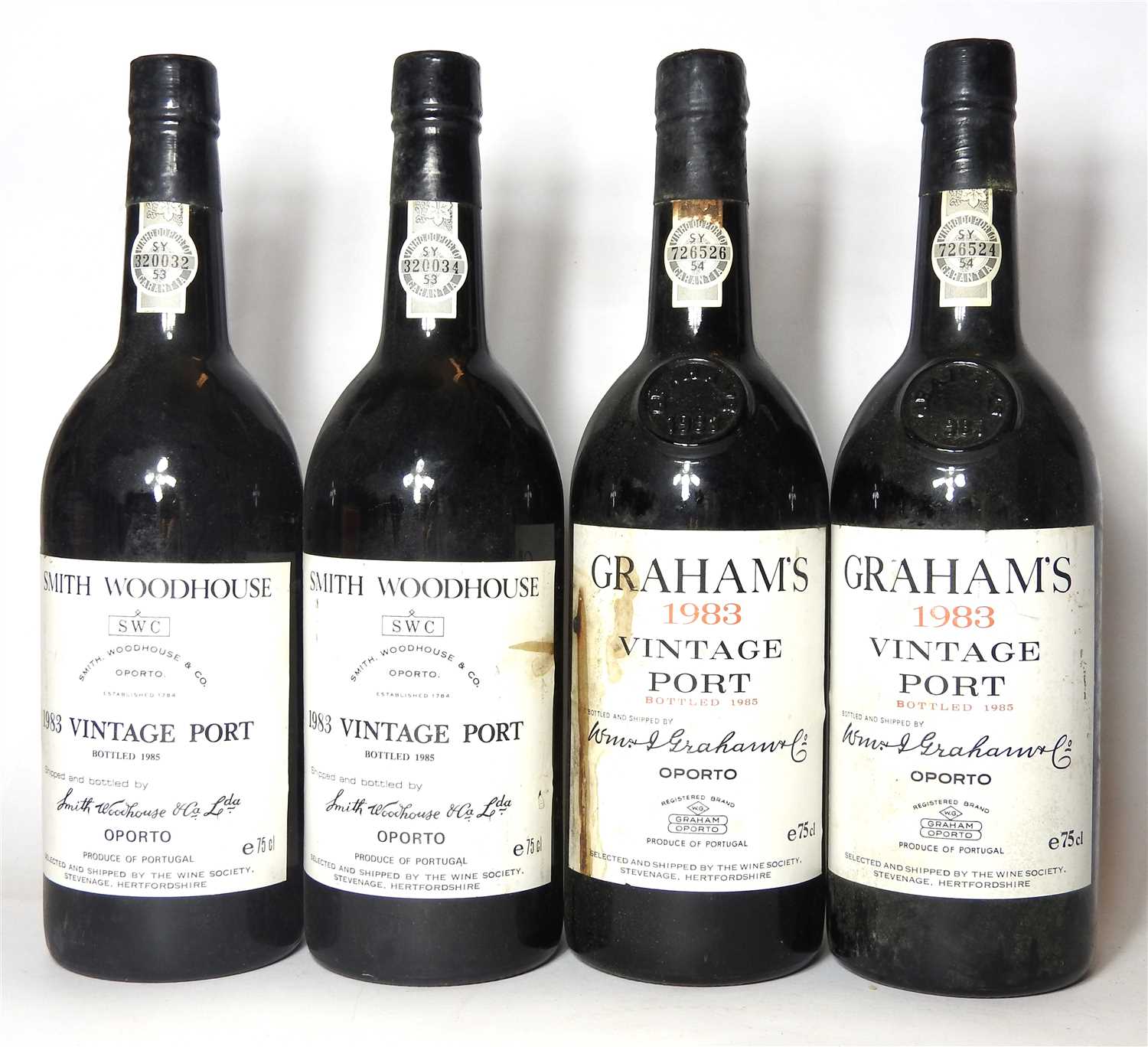 Lot 110 - Graham's,1983, two bottles and Smith Woodhouse, 1983, two bottles, four bottles in total