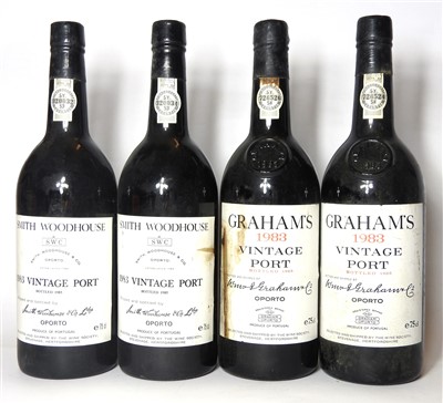 Lot 110 - Graham's,1983, two bottles and Smith Woodhouse, 1983, two bottles, four bottles in total