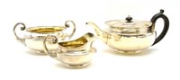 Lot 355 - A silver three piece service