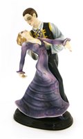 Lot 83 - A Goldscheider figure of a couple ballroom dancing