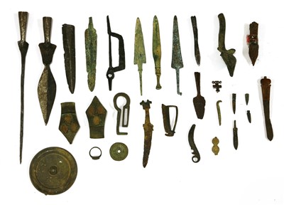 Lot 197 - Antiquities: a collection of metal items