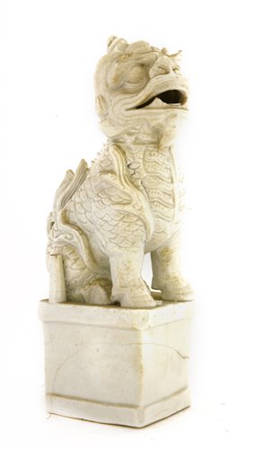 Lot 100 - A large Chinese blanc de Chine incense holder