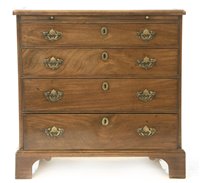 Lot 679 - A small mahogany chest of four drawers