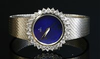 Lot 309 - A ladies 18ct gold diamond set Ebel mechanical bracelet watch