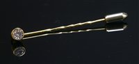 Lot 44 - A single stone diamond stick pin