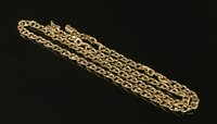 Lot 672 - A 9ct gold two colour gold filed curb chain