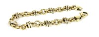 Lot 200 - A 9ct two colour gold fancy link bracelet
