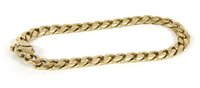 Lot 199 - An Italian gold filed curb link bracelet