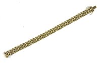 Lot 262 - A 9ct gold four row fancy link bracelet