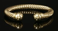 Lot 343 - An Italian gold torque bangle