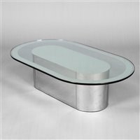 Lot 389 - A chrome coffee table