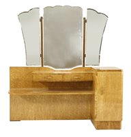 Lot 625 - An Art Deco bird's eye maple dressing table