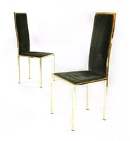 Lot 500 - A pair of brass side chairs