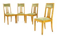 Lot 285 - Four Art Deco maple dining chairs