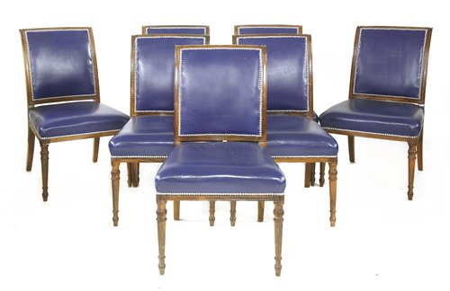 Lot 603 - A set of eight Edwardian rosewood single chairs