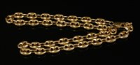 Lot 370 - A hollow gold Gucci chain