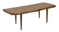 Lot 588 - A cedar plank coffee table