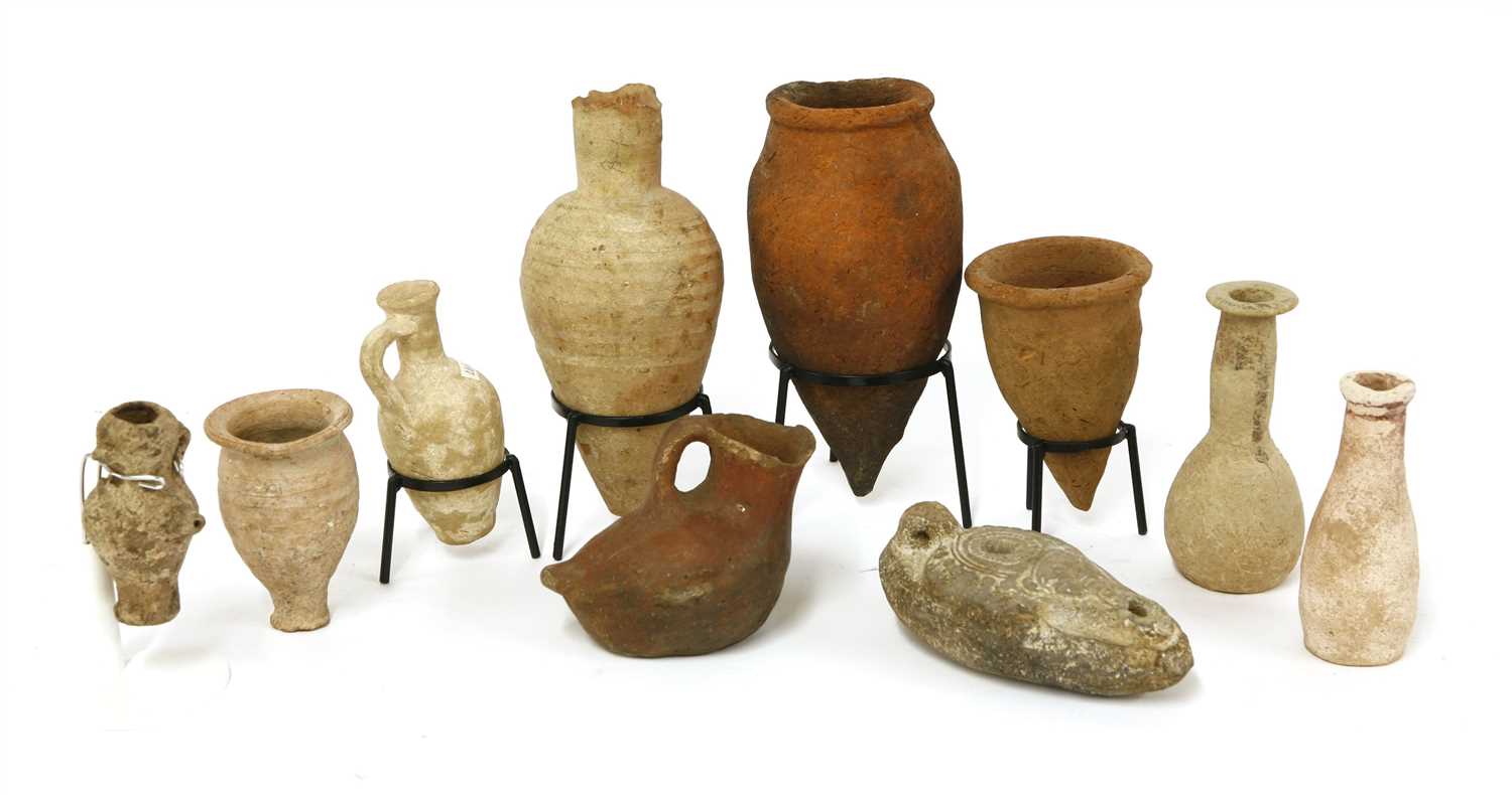 Lot 216 - Antiquities: ten clay vessels