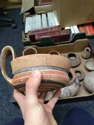 Lot 220 - Antiquities: ten Near Eastern painted clay vessels