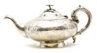 Lot 364 - A Victorian silver teapot