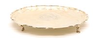 Lot 369 - A Victorian silver salver